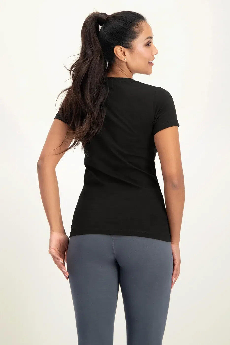 T-shirt de Yoga et Pilates Namaste Core  - Noir Onyx 3/5