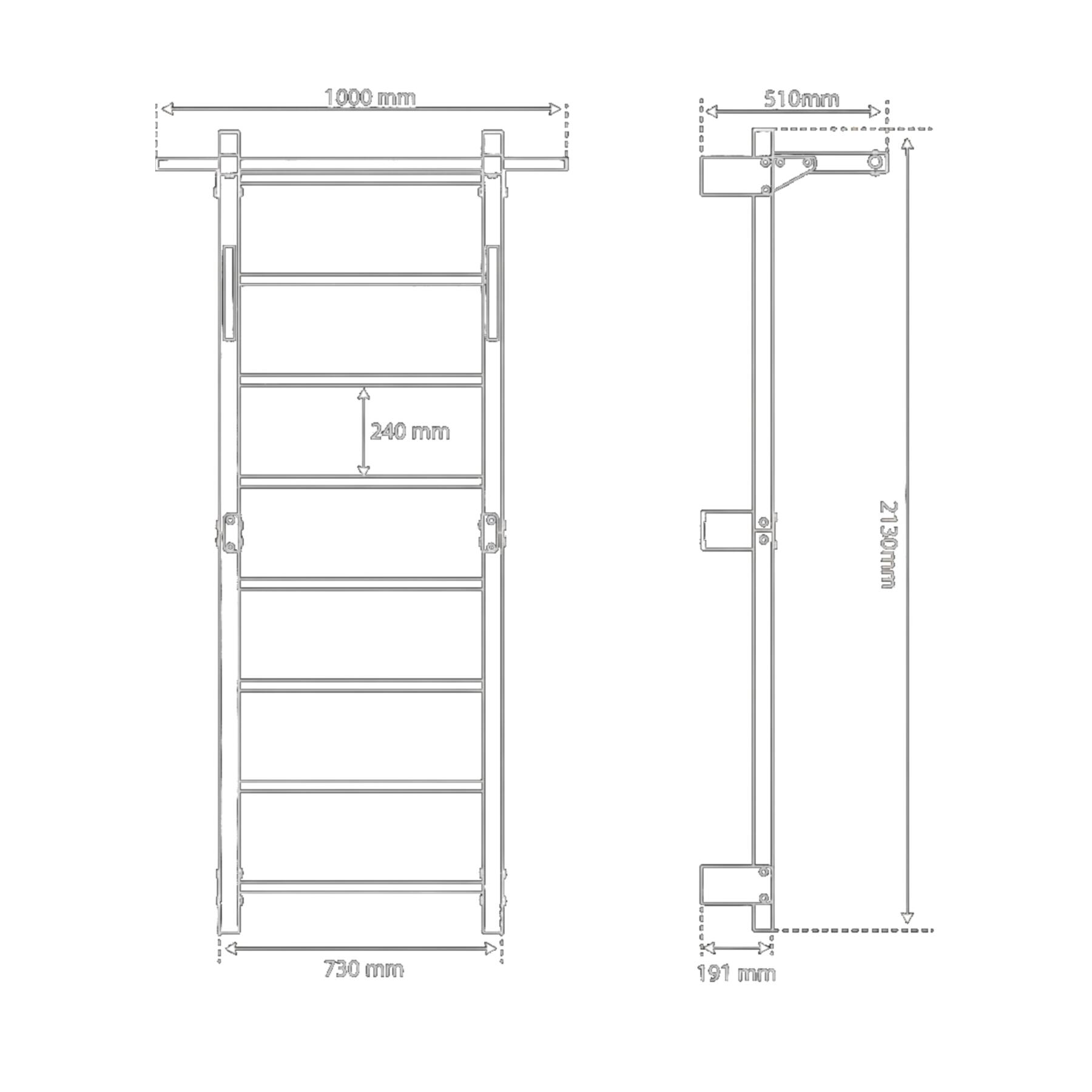 Espalier fitness en métal avec barre de traction 7/7