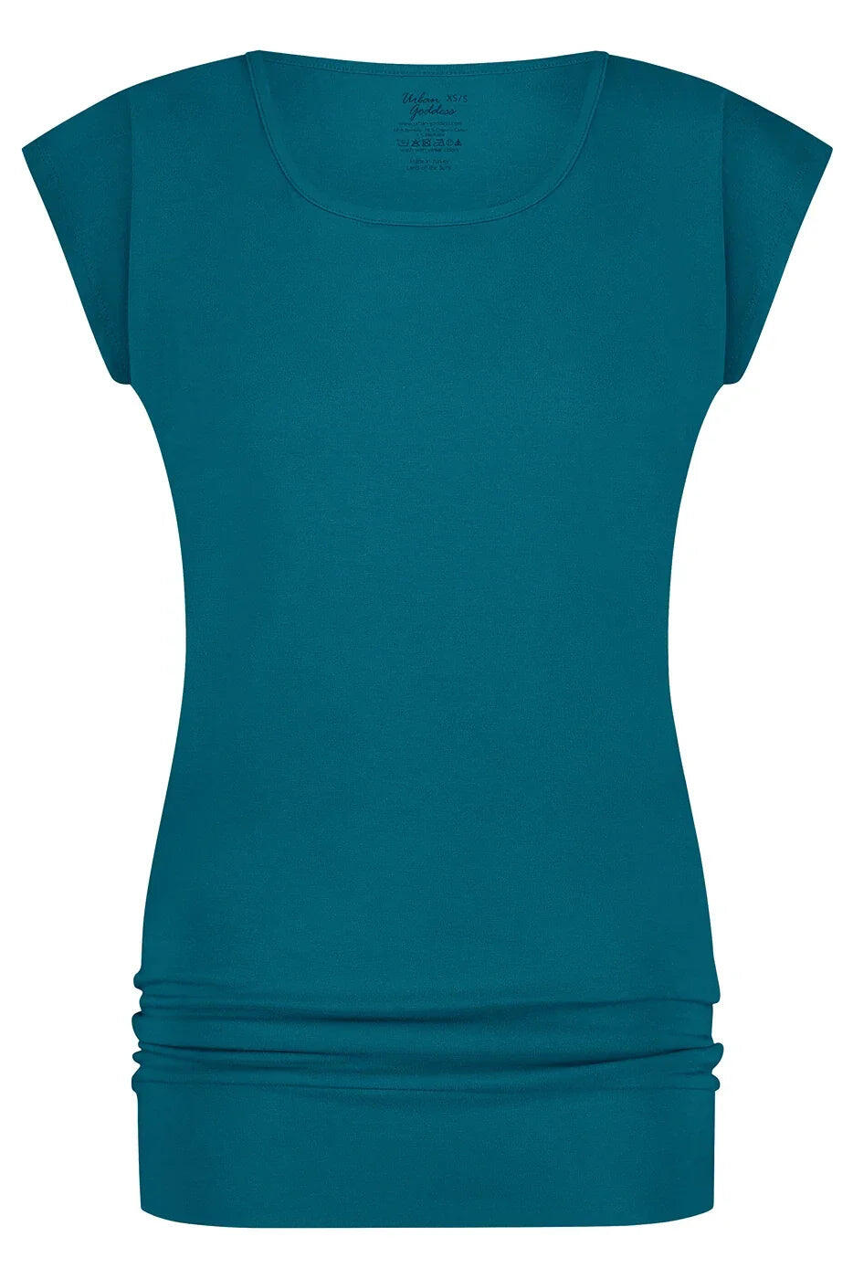 T-shirt de Yoga et Pilates couple ample Asana  - Petrole 5/5