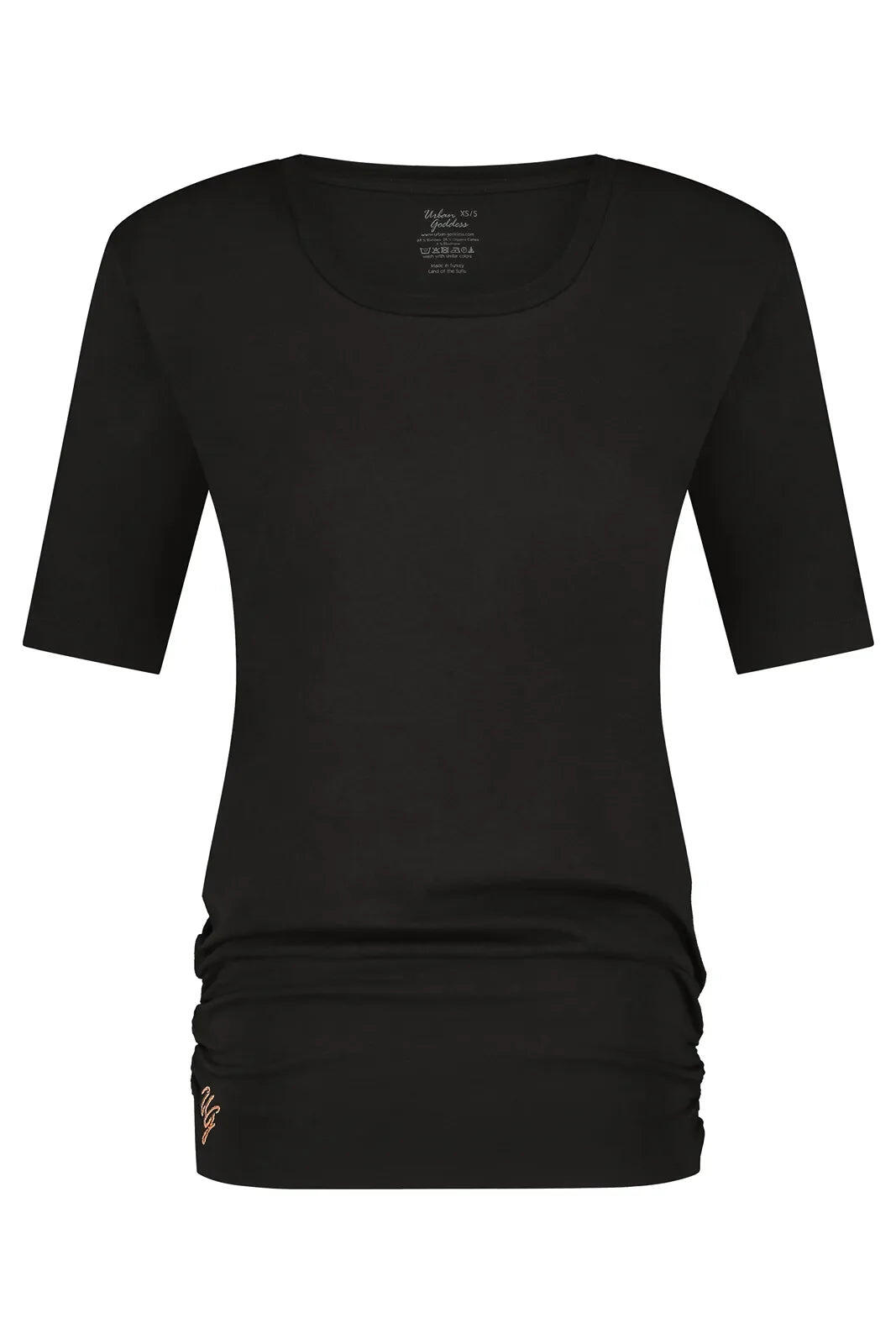 Kami Yoga et Pilates Tee avec ceinture de hanche - Noir Onyx 4/5