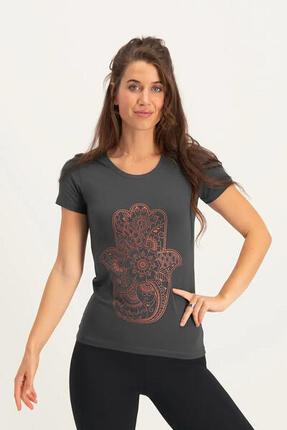 T-shirt de Yoga et Pilates Hamsa Core - Ash