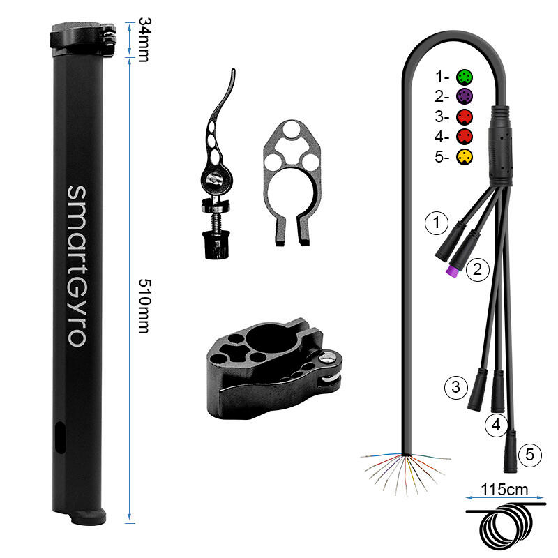 Mástil con cable original Smartgyro dual Crossover - negro 2/4