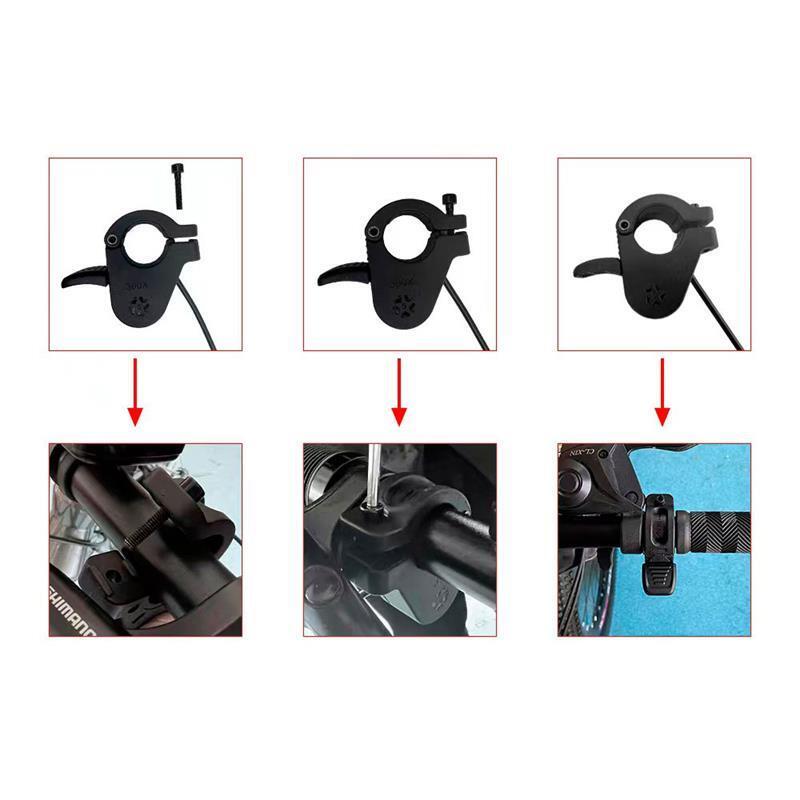 Acelerador con apertura completa con conector waterproof 25cm negro - Modelo 1 3/4