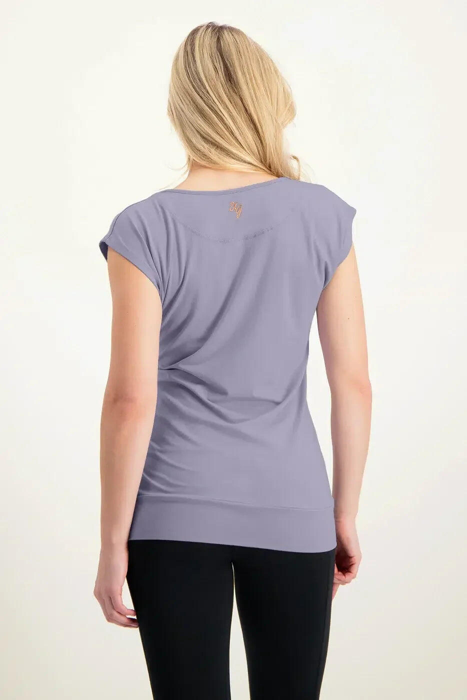T-shirt de Yoga et Pilates couple ample Asana  - Lilas 3/5