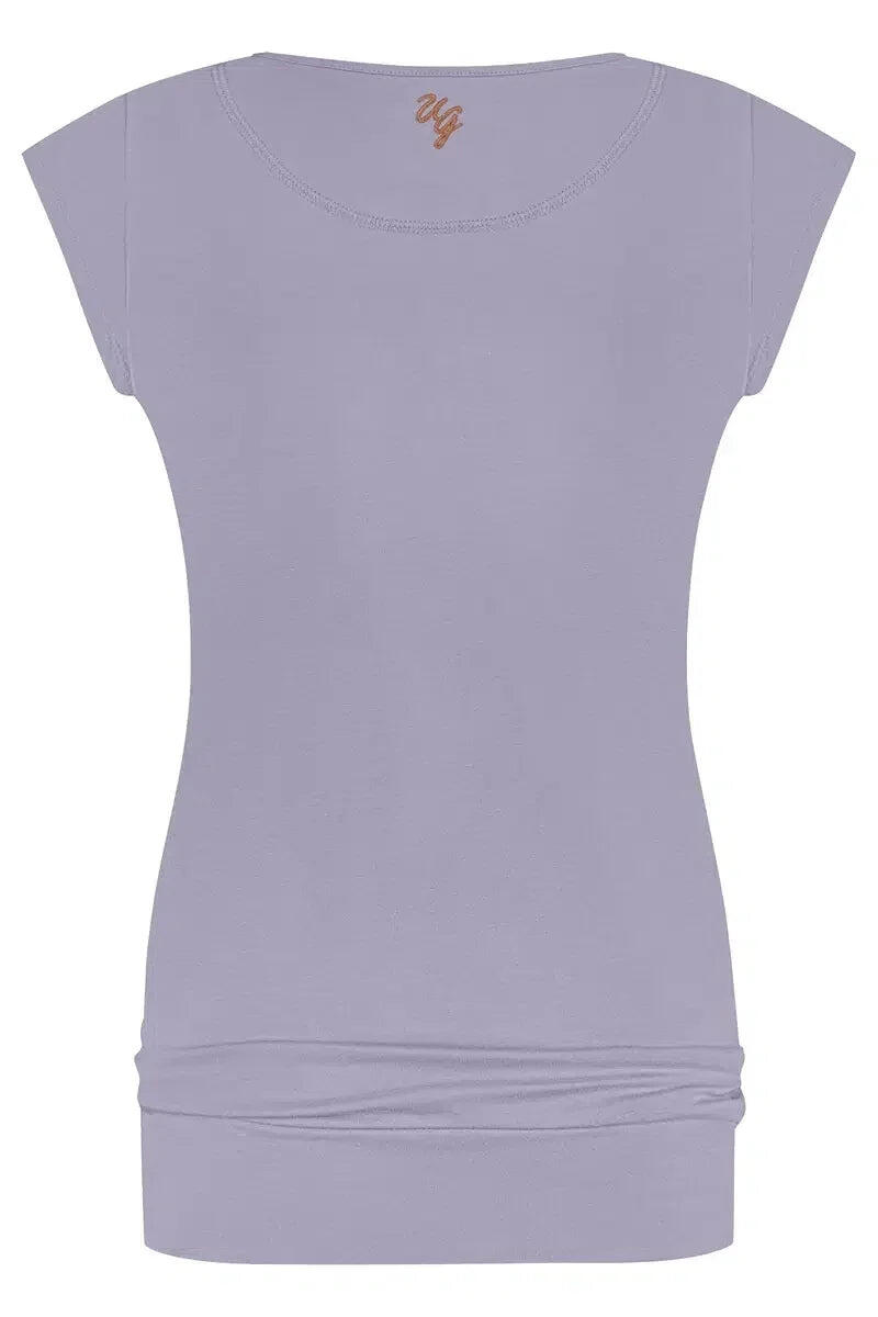 T-shirt de Yoga et Pilates couple ample Asana  - Lilas 5/5
