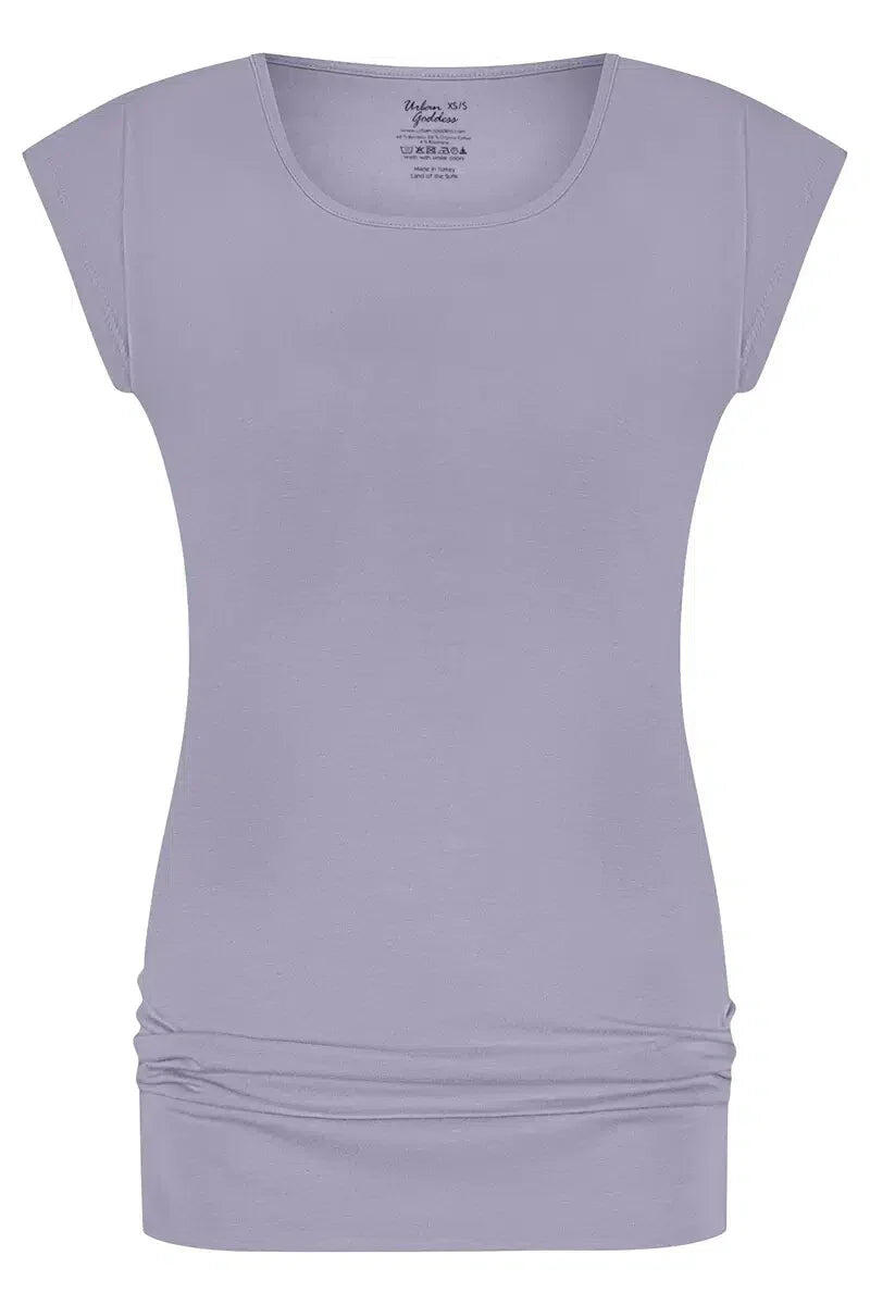 T-shirt de Yoga et Pilates couple ample Asana  - Lilas 4/5