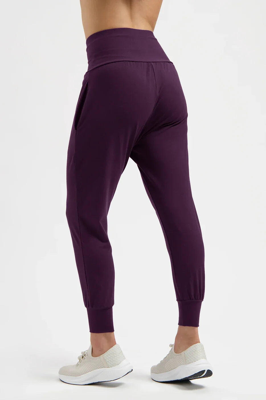 Pantalon de Yoga et Pilates coupe ample super confortable Bhumi - Aubergine 3/3