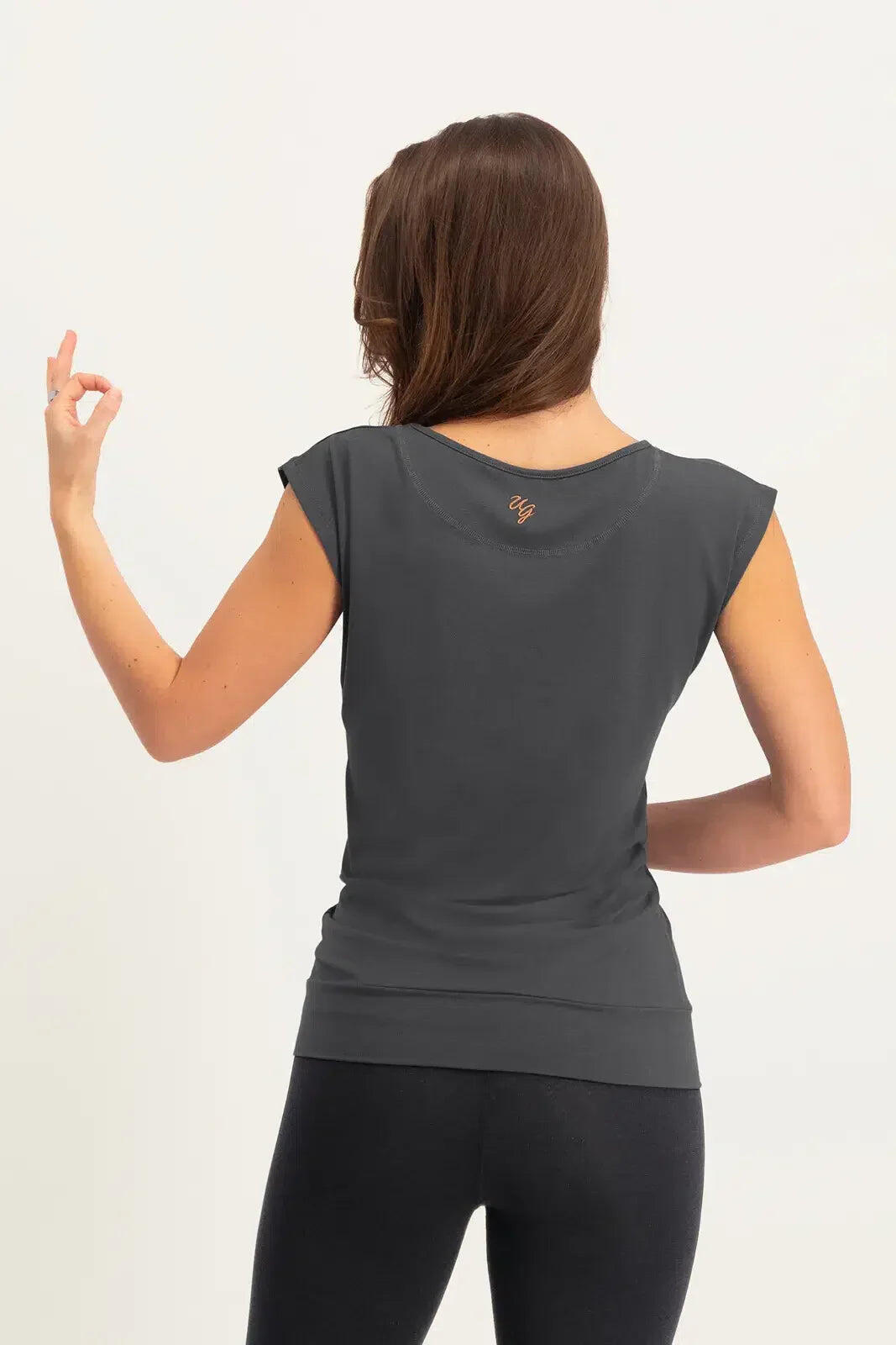 T-shirt de Yoga et Pilates couple ample Asana  - Ash 2/5