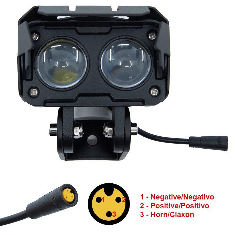 Faro con claxon KuKirin G3 Pro 2/4