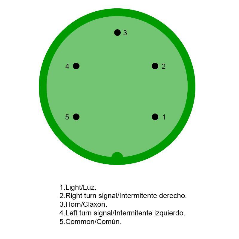 Botonera para luz y claxon 2/4