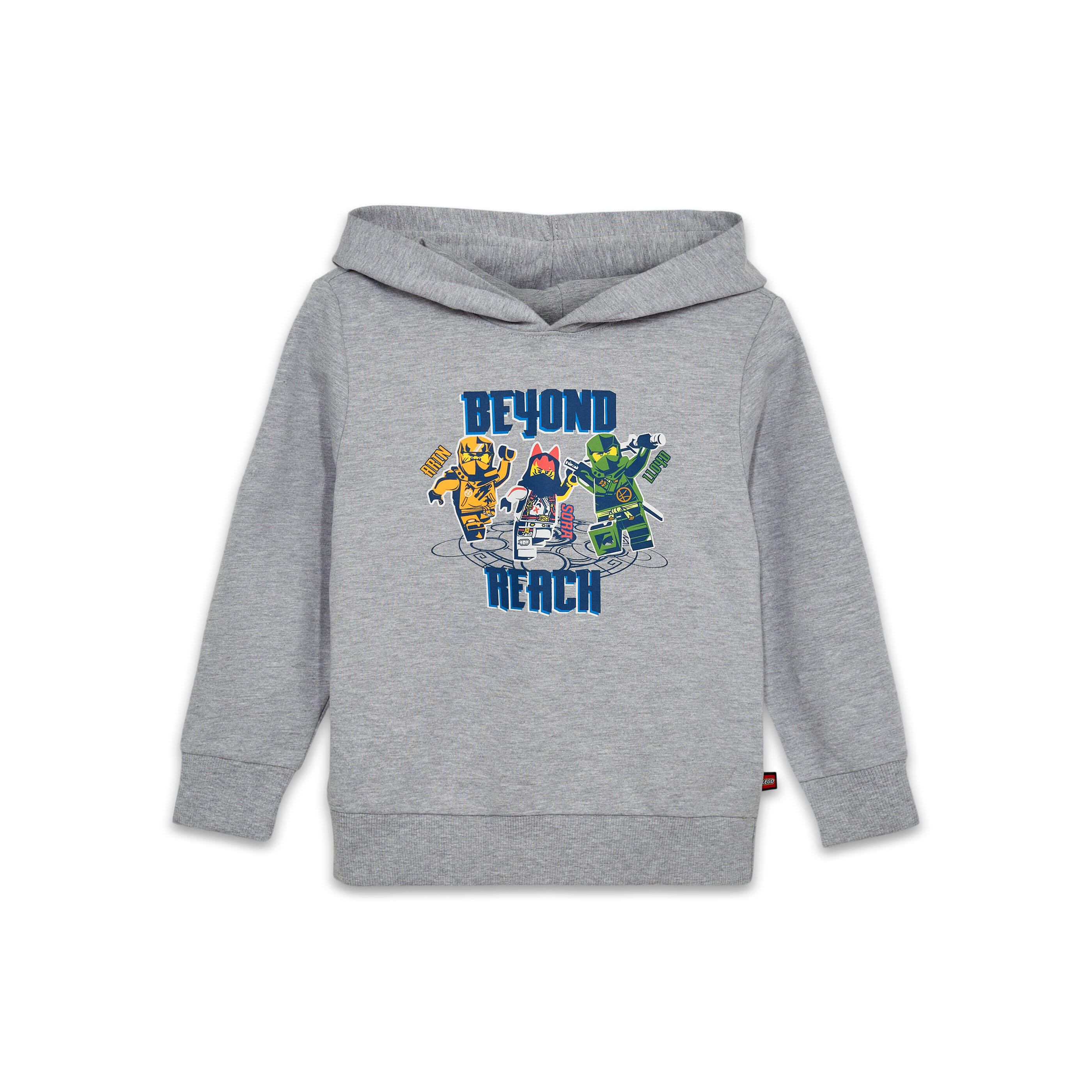 Bluza z Kapturem Dziecięca LEGO NINJAGO Scout 302 Szara 1/4