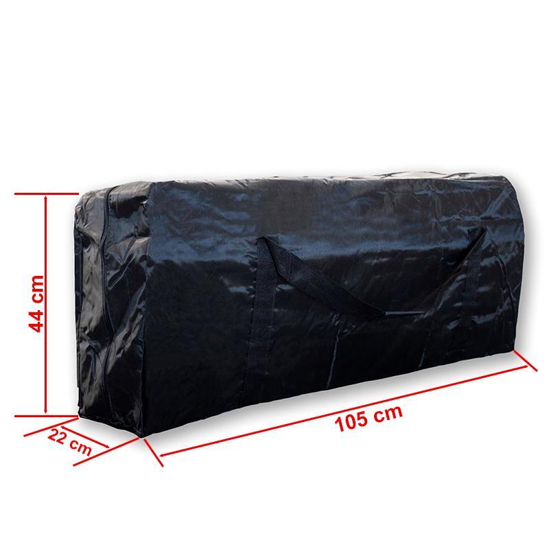 Funda de tela impermeable 100x40x20 cm negra 2/4