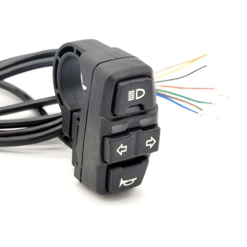 Botonera BSK321 con Intermitentes, luz y claxon con conector SM 1,5M 2/3