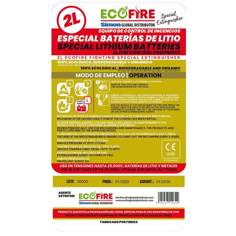 Extintor dieléctrico para baterías 5/5
