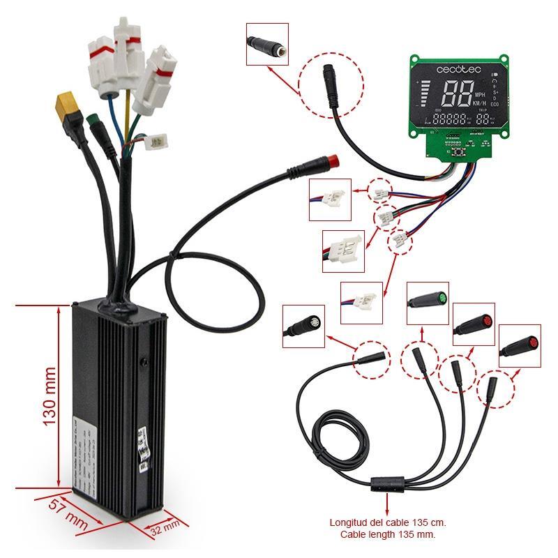 Kit electrónica KC4 48V 25A 1200W para Cecotec Bongo Z (Conector XT90) [Cecotec] 2/5