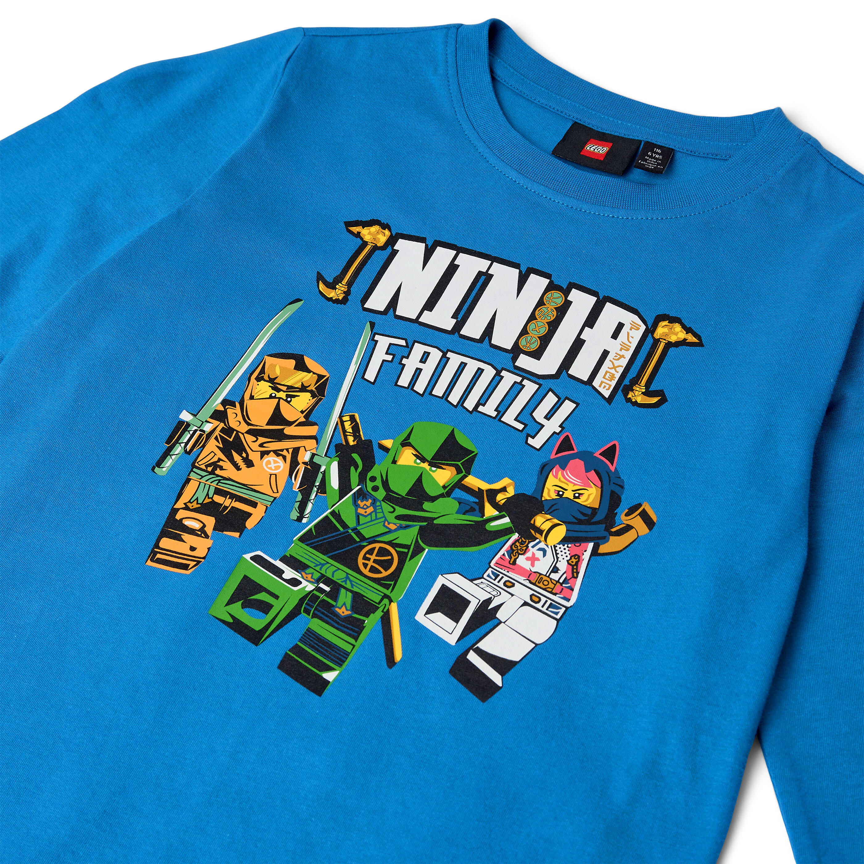Koszulka z Długim Rękawem Dziecięca LEGO NINJAGO Tano 203 Niebieska 3/4