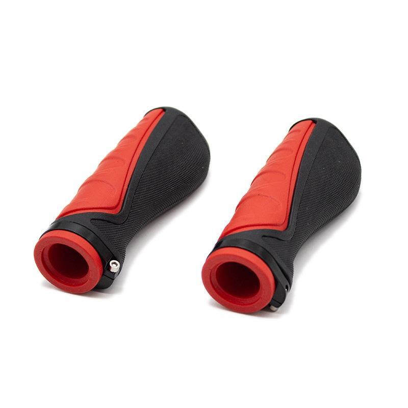 Puños de silicona ergonómicos con bloqueo rojos - 2 uds 2/3