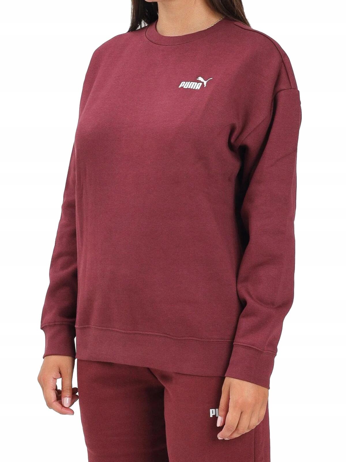 BLUZA damska PUMA 633268-96 bez kaptura bawełniana sportowa bordowa M 3/4