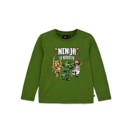 Koszulka z Długim Rękawem Dziecięca LEGO NINJAGO Tano 203 Zielona