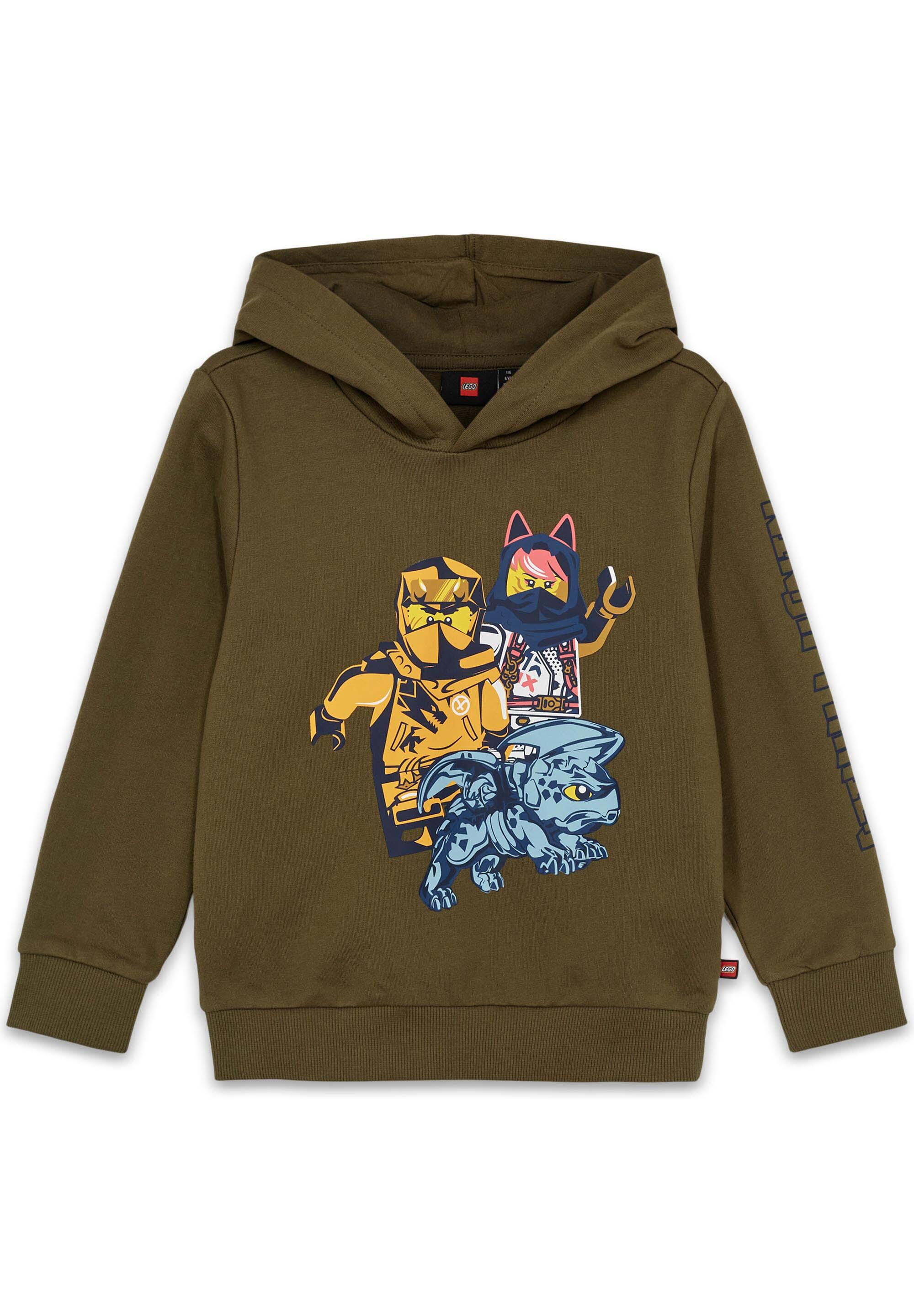 Bluza z Kapturem Dziecięca LEGO NINJAGO Scout 701 Zielona 1/4