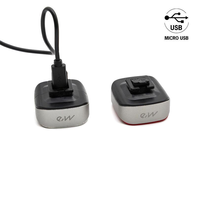 Juego de luces frontal y trasera recargable EWL004 alta potencia 5/5