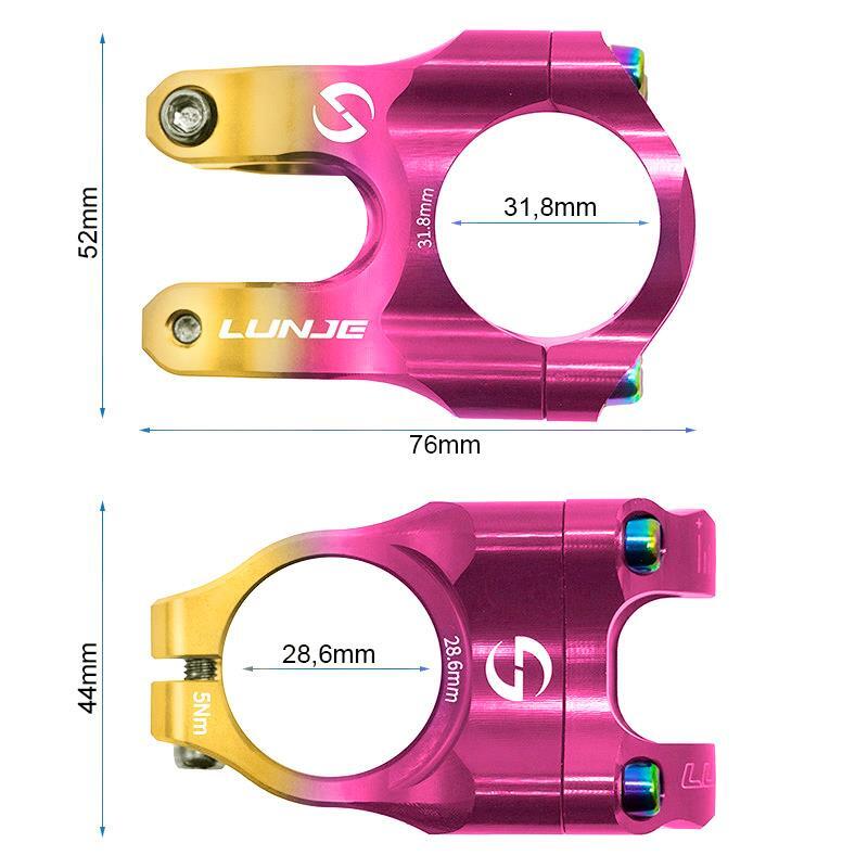 Potencia para manillares de 31,8mm EWPM-003 rosa-amarillo 3/4