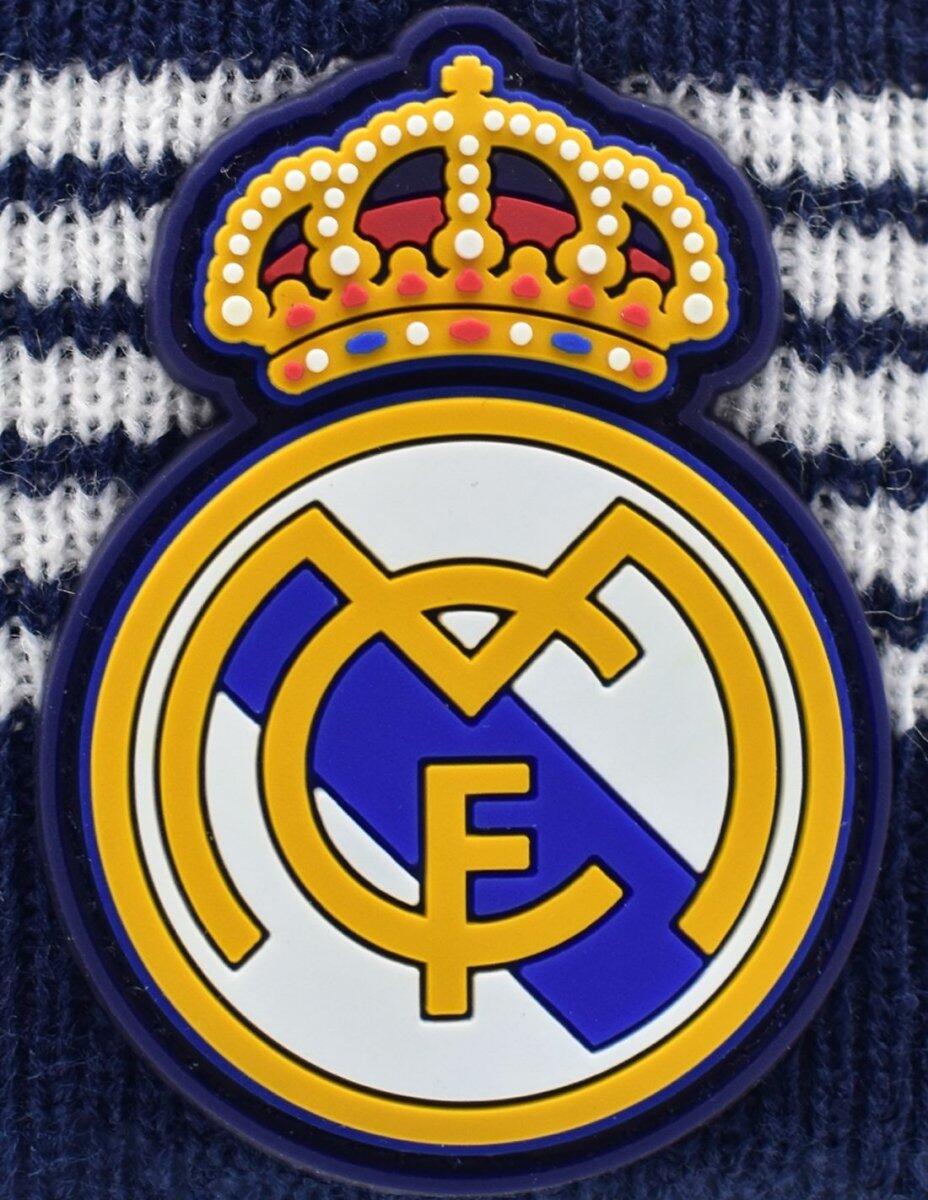 Real Madrid fehér, csíkos, téli kisgyermek sapkája 2/3