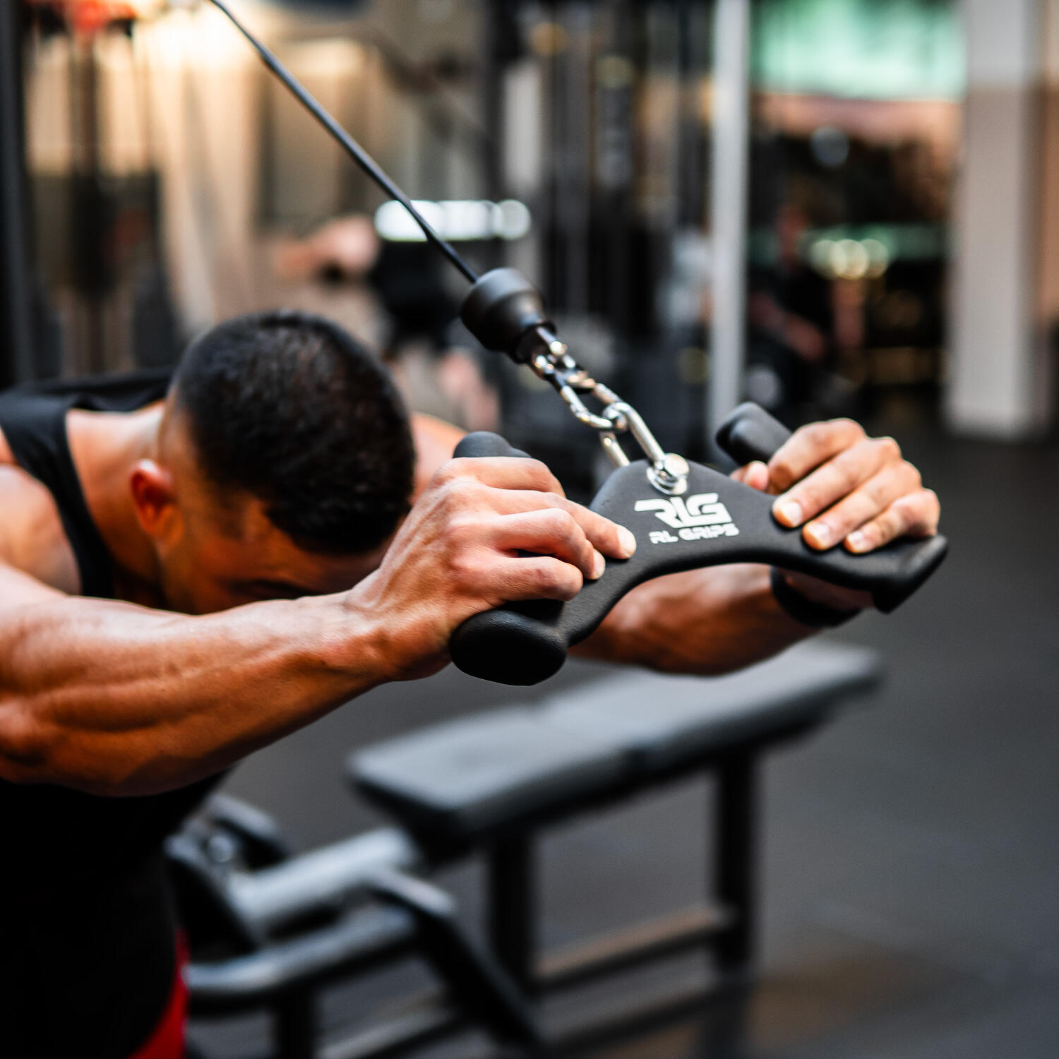 Pack Agarres de Biceps-Triceps para Entrenamiento en Poleas de Gimnasio 4/7