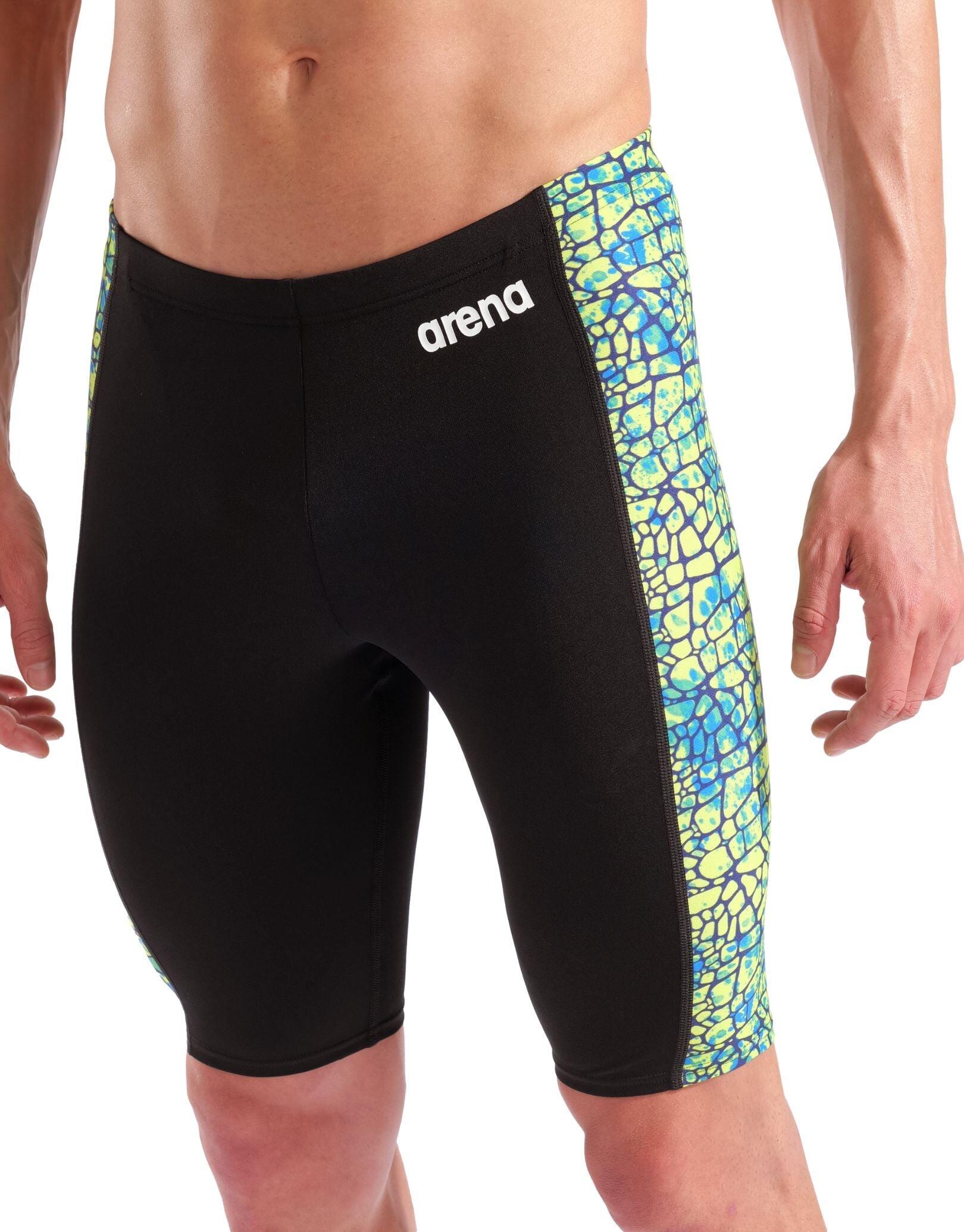 Arena Snakeskin Jammers uomo - Nero/Verde, taglia 28 3/5