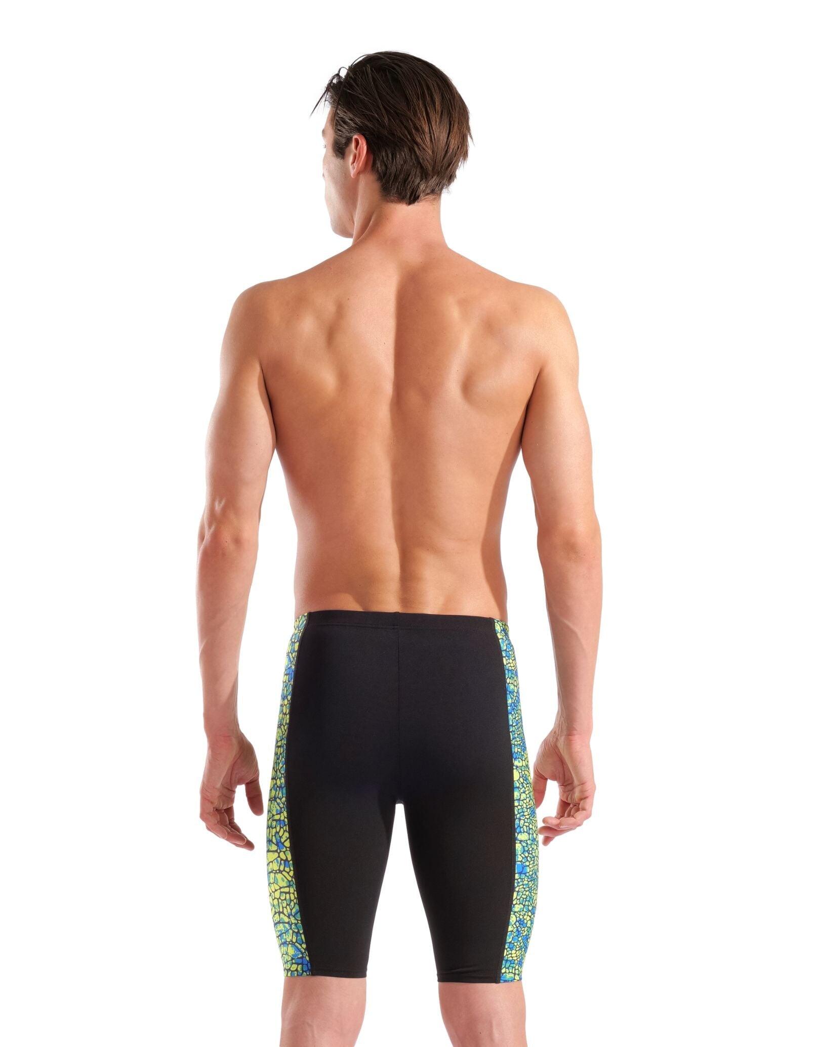 Arena Snakeskin Jammers uomo - Nero/Verde, taglia 28 2/5
