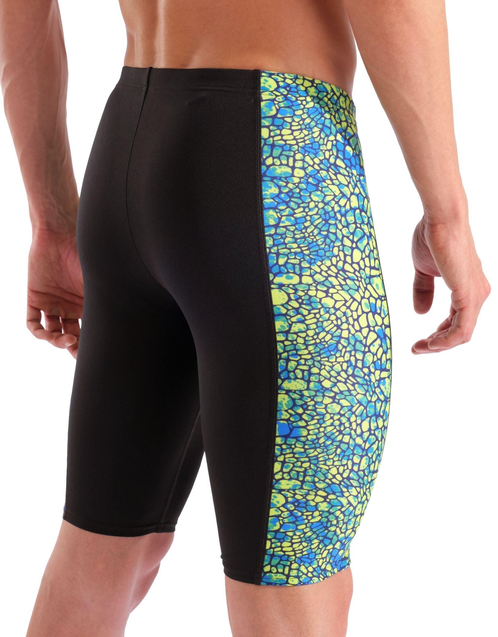 Arena Snakeskin Jammers uomo - Nero/Verde, taglia 28 4/5