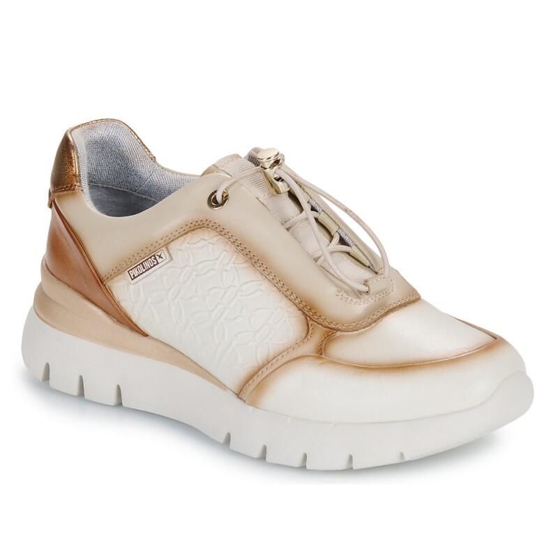 Deportivas Cómodas Mujer Suela Plana - Modelo W9c-6607c1 Beige 7/7