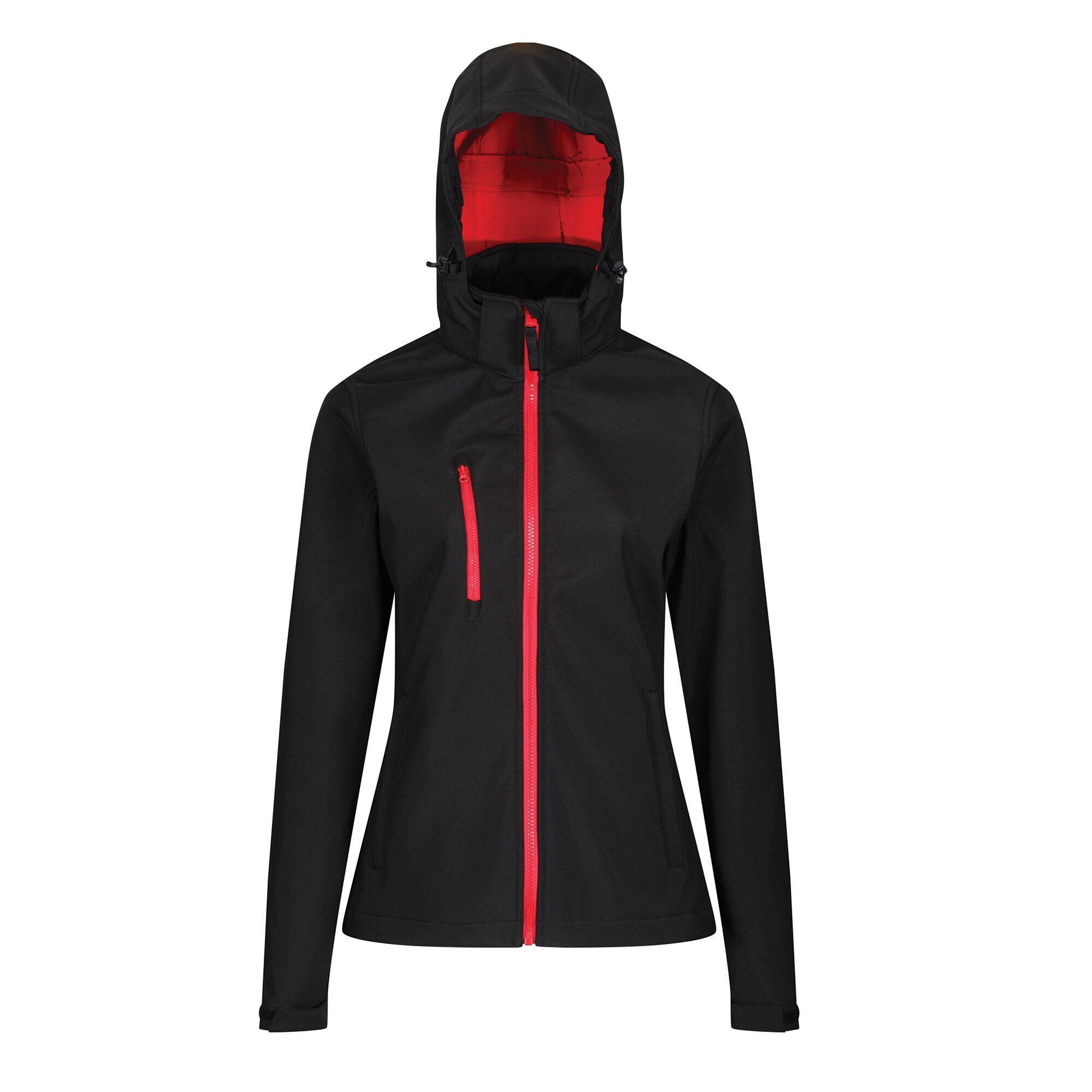 REGATTA Womens/Ladies Venturer 3 Layer Membrane Soft Shell Jacket (Black/Red)