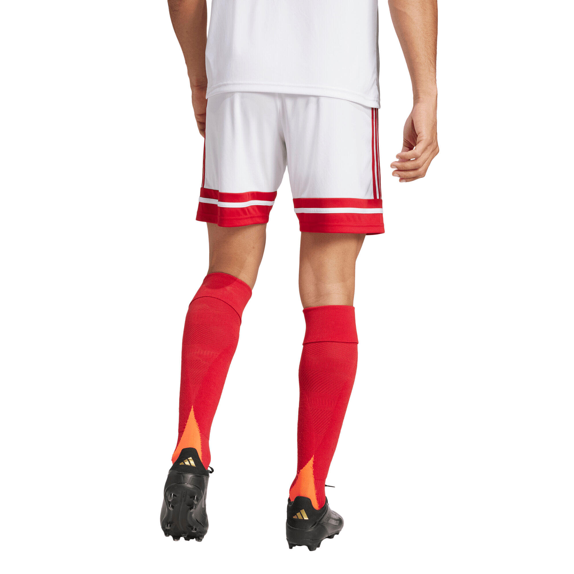 PANTALONCINO da calcio uomo adidas bianco/rosso 3/7