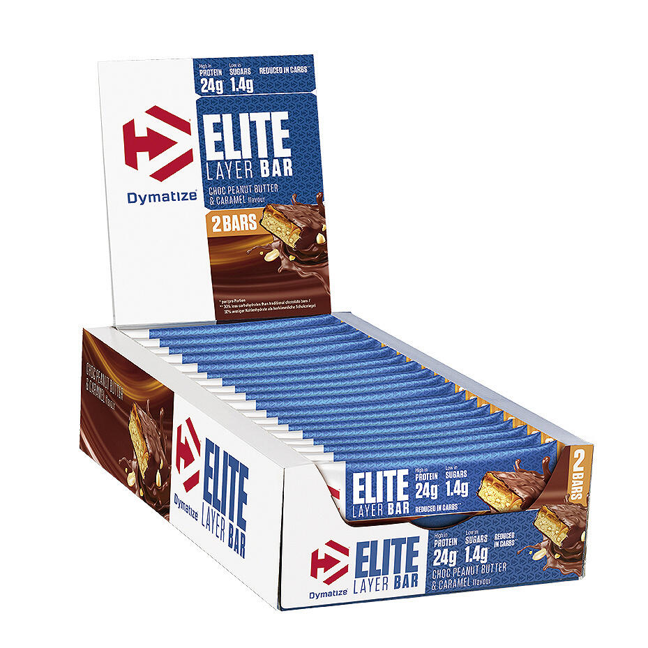 DYMATIZE Dymatize Elite Layer Bar (18x60g) Choc Peanut Butter & Caramel - Barre