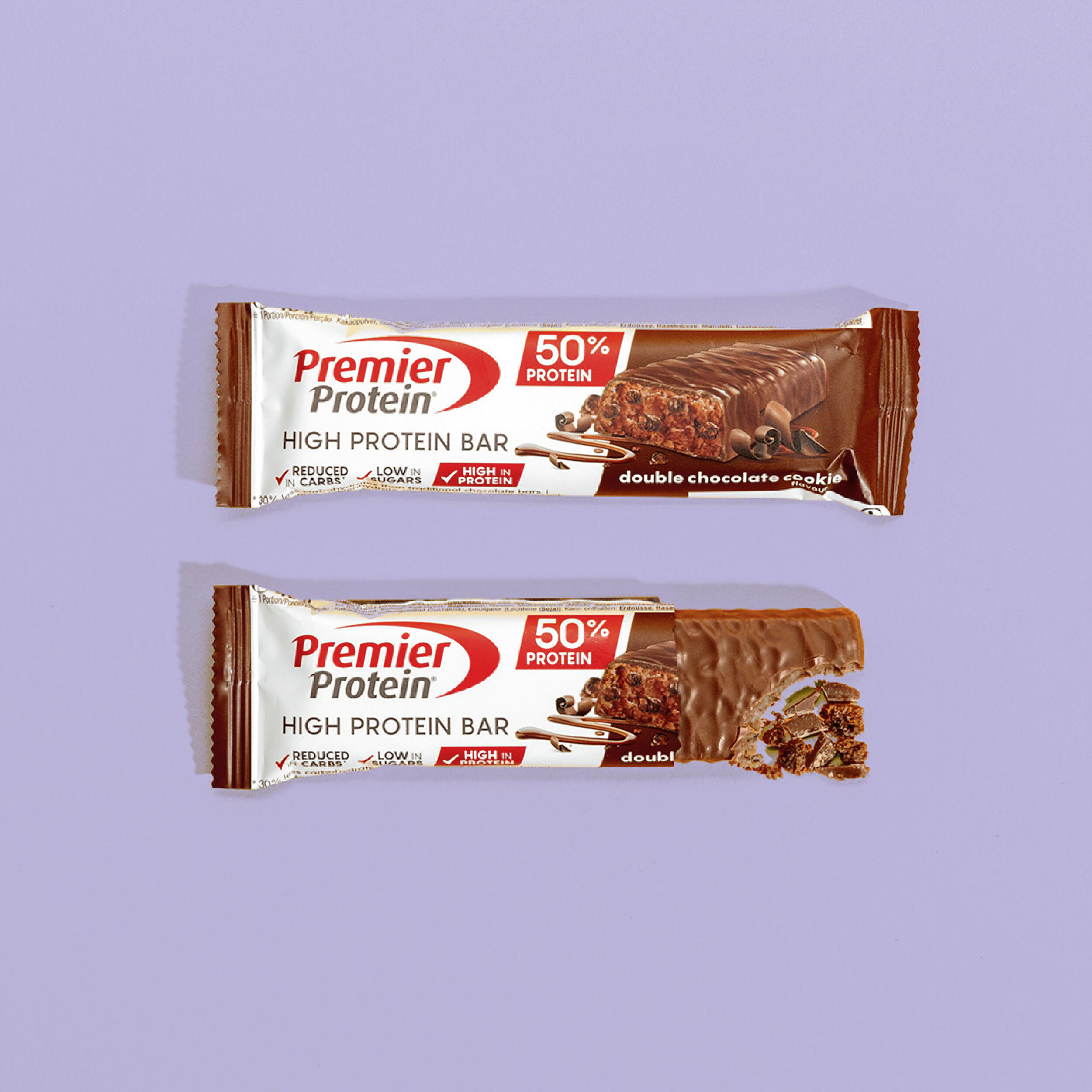 High Protein Bundle (2x16x40g) Double Chocolate Cookie | Chocolate Caramel 4/7