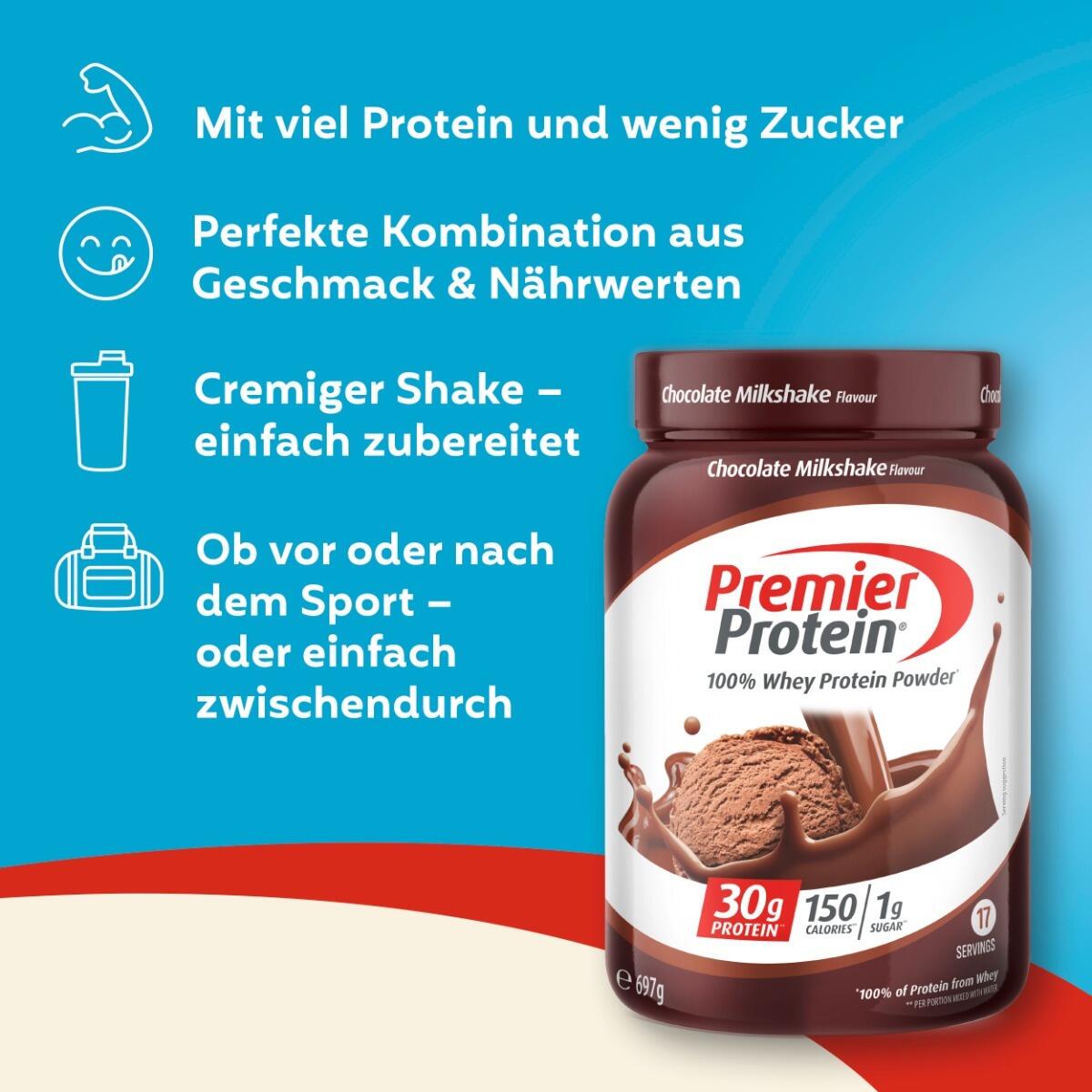 100% Whey Protein Powder 697g Chocolate Milkshake 4/6