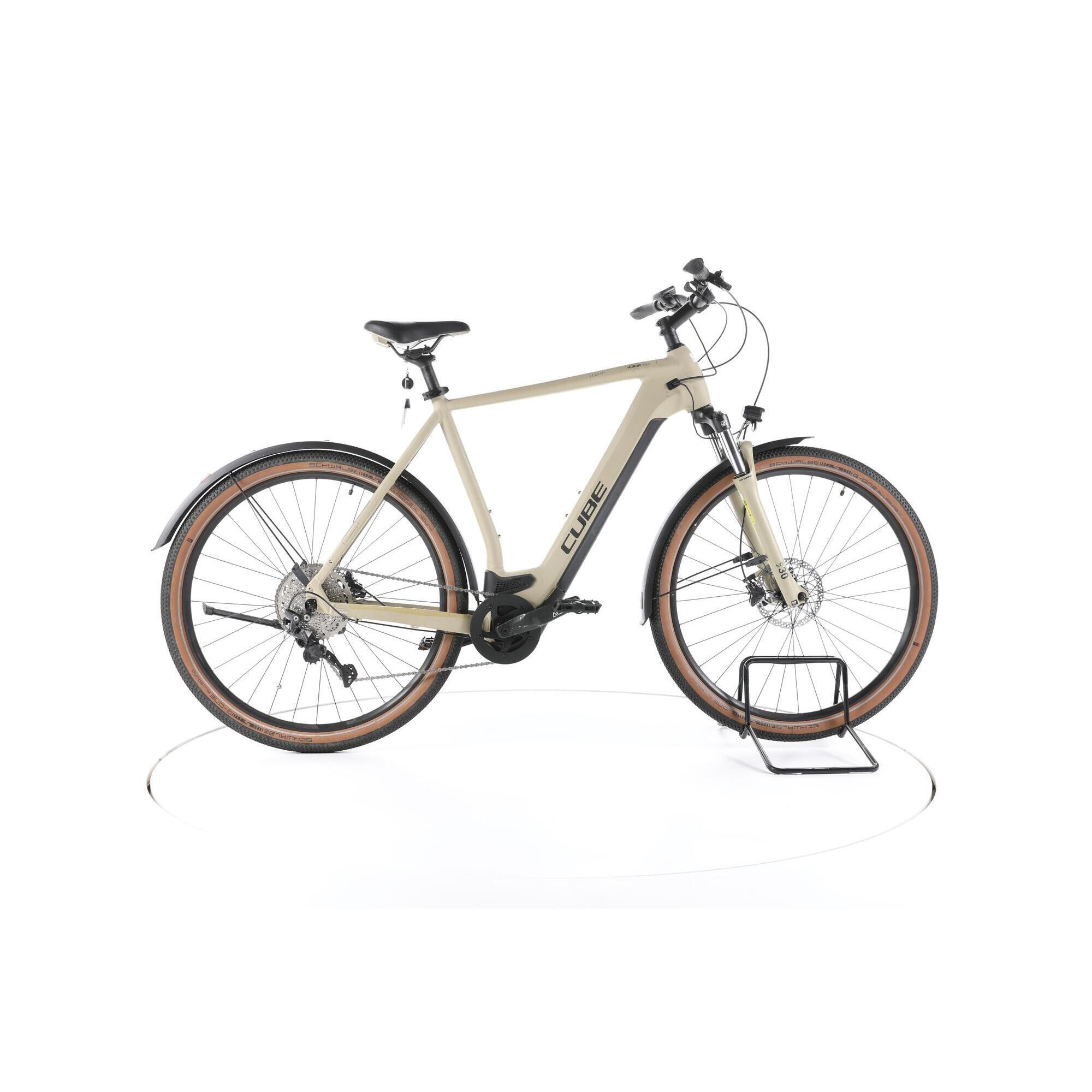 Cube - Reconditionné - Cube Nuride Hybrid Pro Allroad Vélo Électrique - Bon - Vélo Tout Terrain - Beige - Decathlon