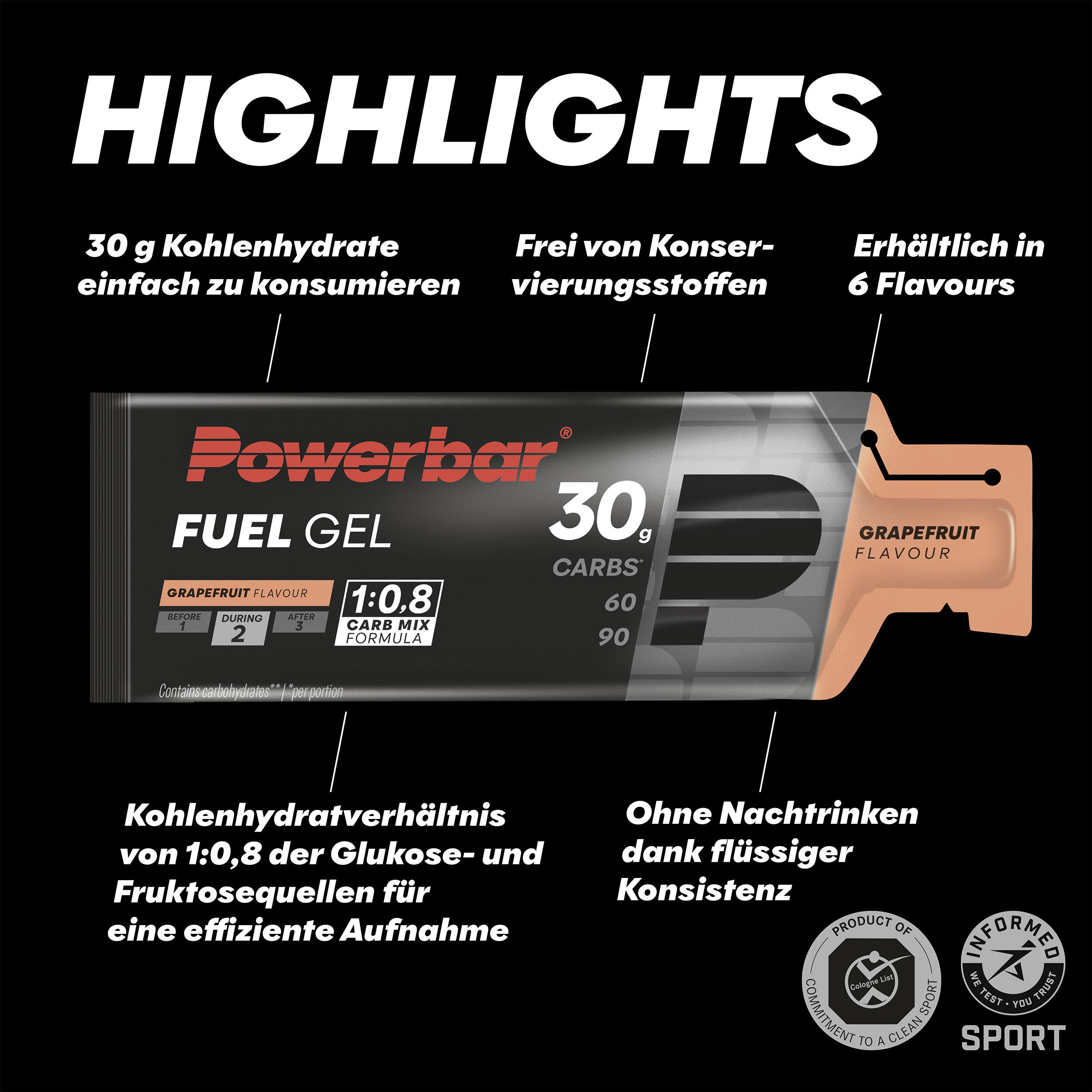 Fuelgel 30 (12 x 50 mL) Grapefruit 3/6