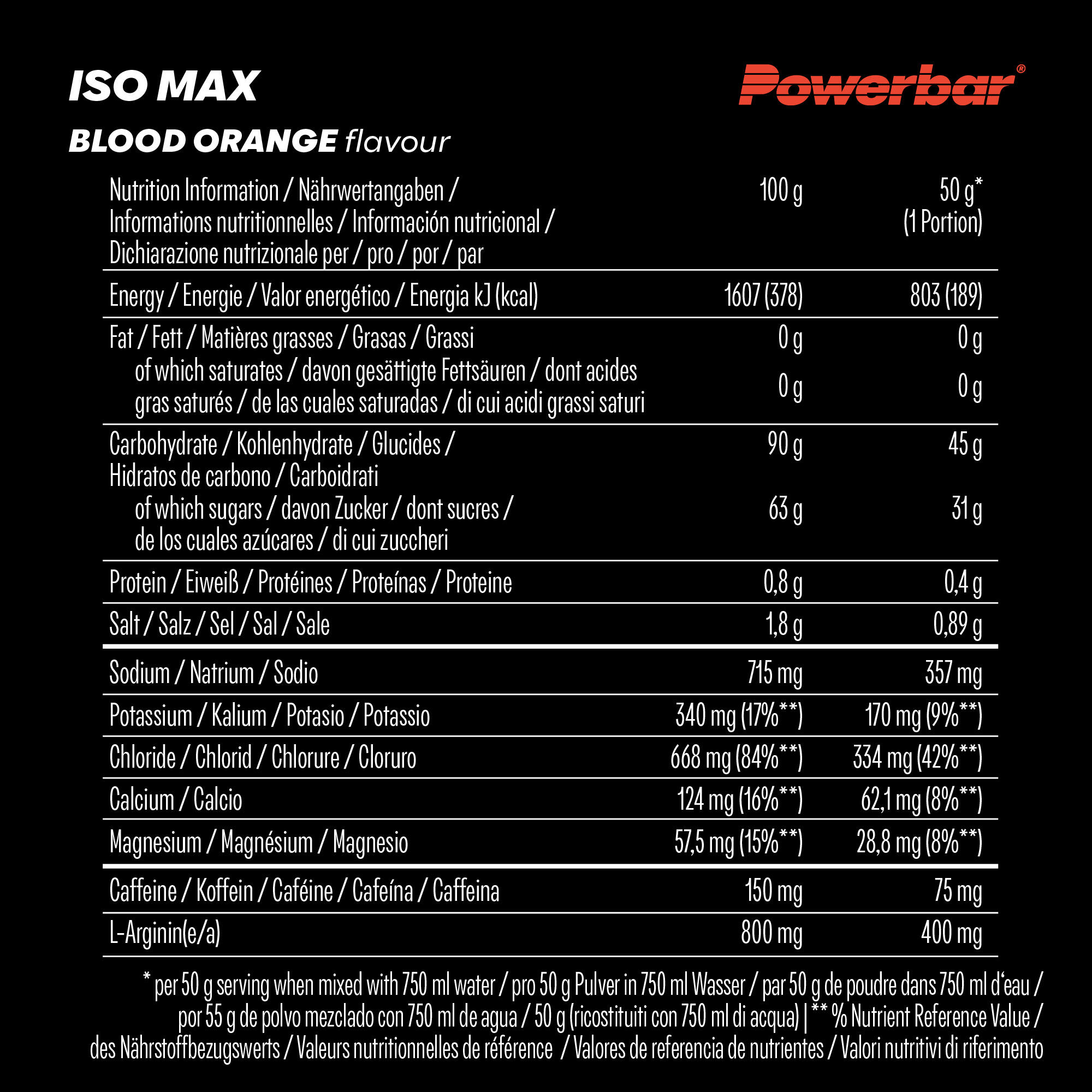 Boisson isotonique PowerBar IsoMax - Red Orange (1200g) 6/7