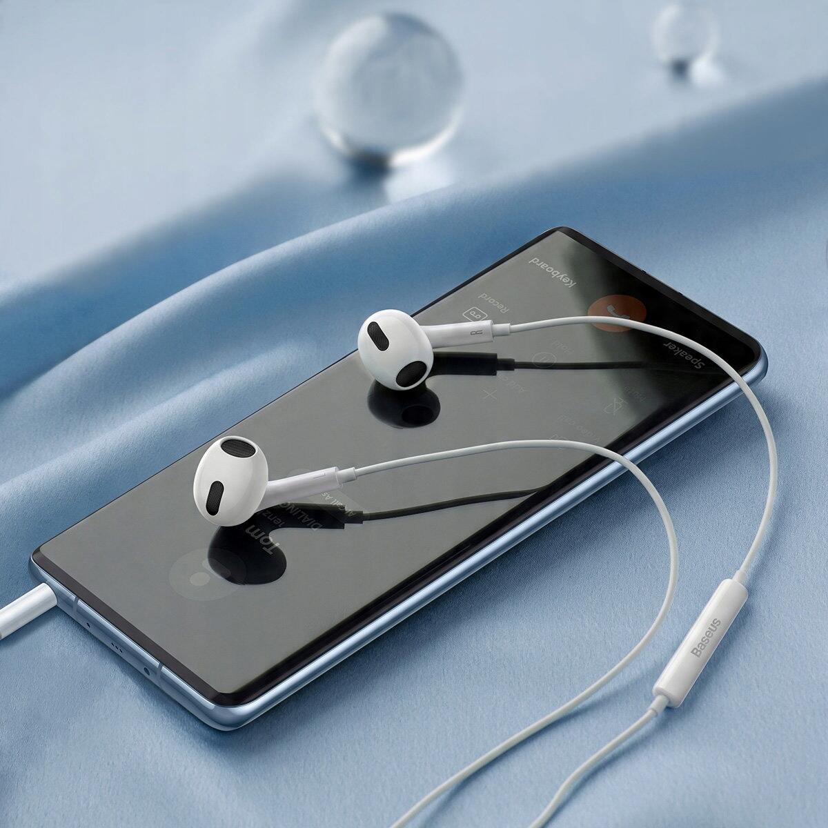 Baseus słuchawki douszne z mikrofonem przewodowe mini jack 3,5 kabel 1,1 m 7/7