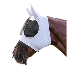 Masque anti-mouches pour cheval avec franges nasales Waldhausen Puck