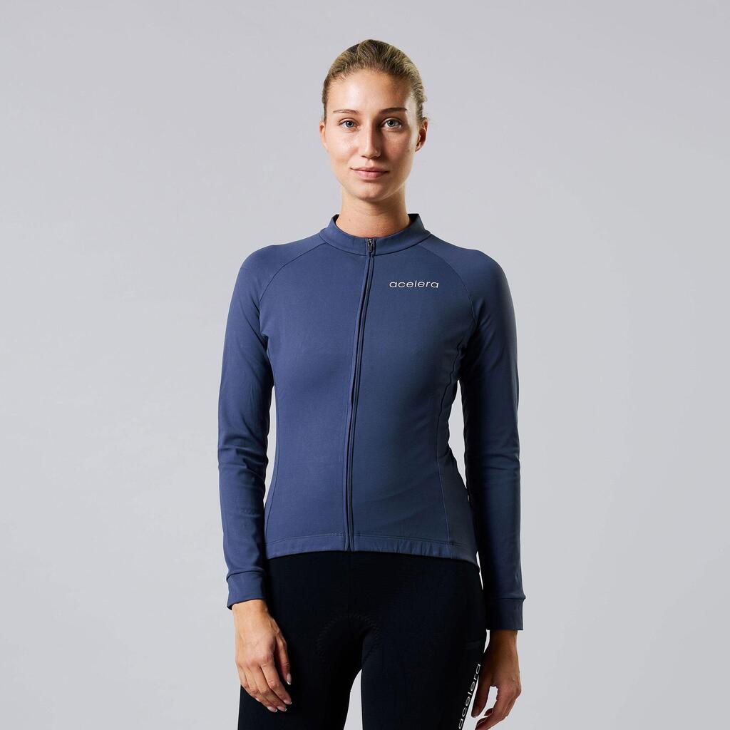 Essential Women's Long Sleeve Thermofleece Cycling Shirt Jersey Jacket