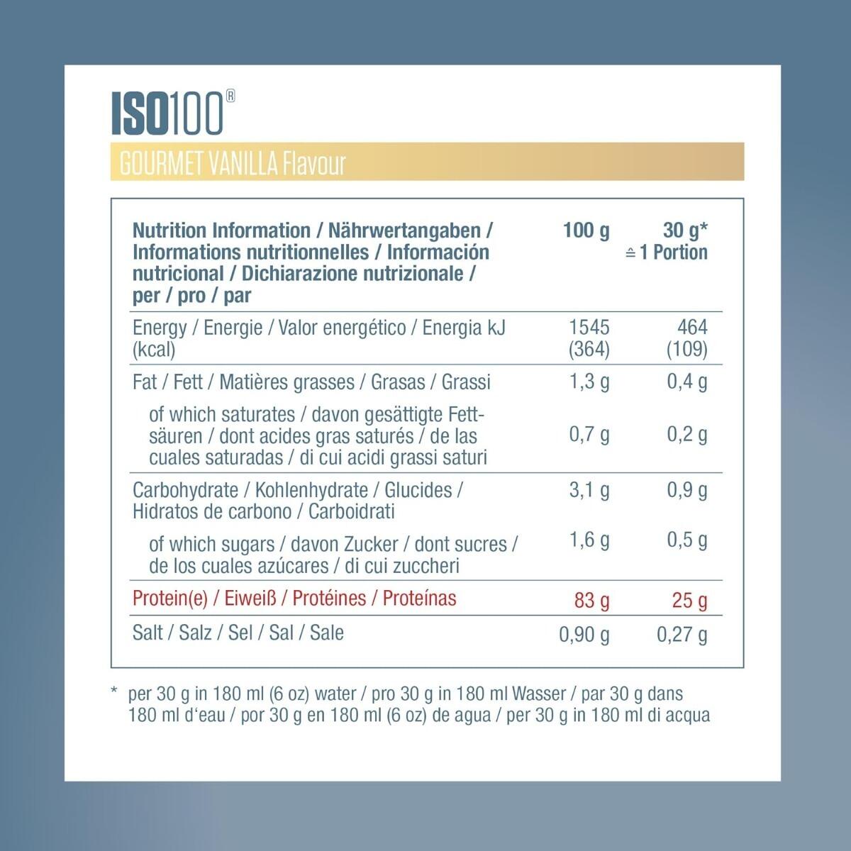 Whey Protein Pulver Shake ISO 100 Hydrolyzed Gourmet Vanilla 570 g 6/6