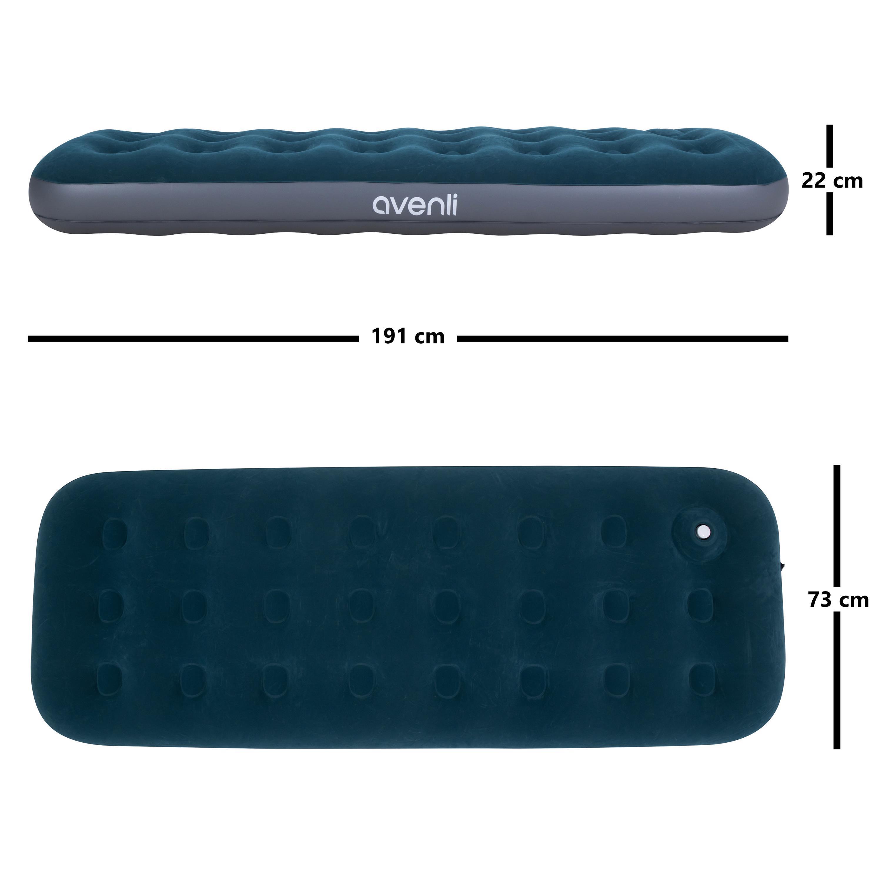 Luftmatratze Camping 1 Person 191x73x22cm Luftbett mit Fußpumpe Camping 5/6