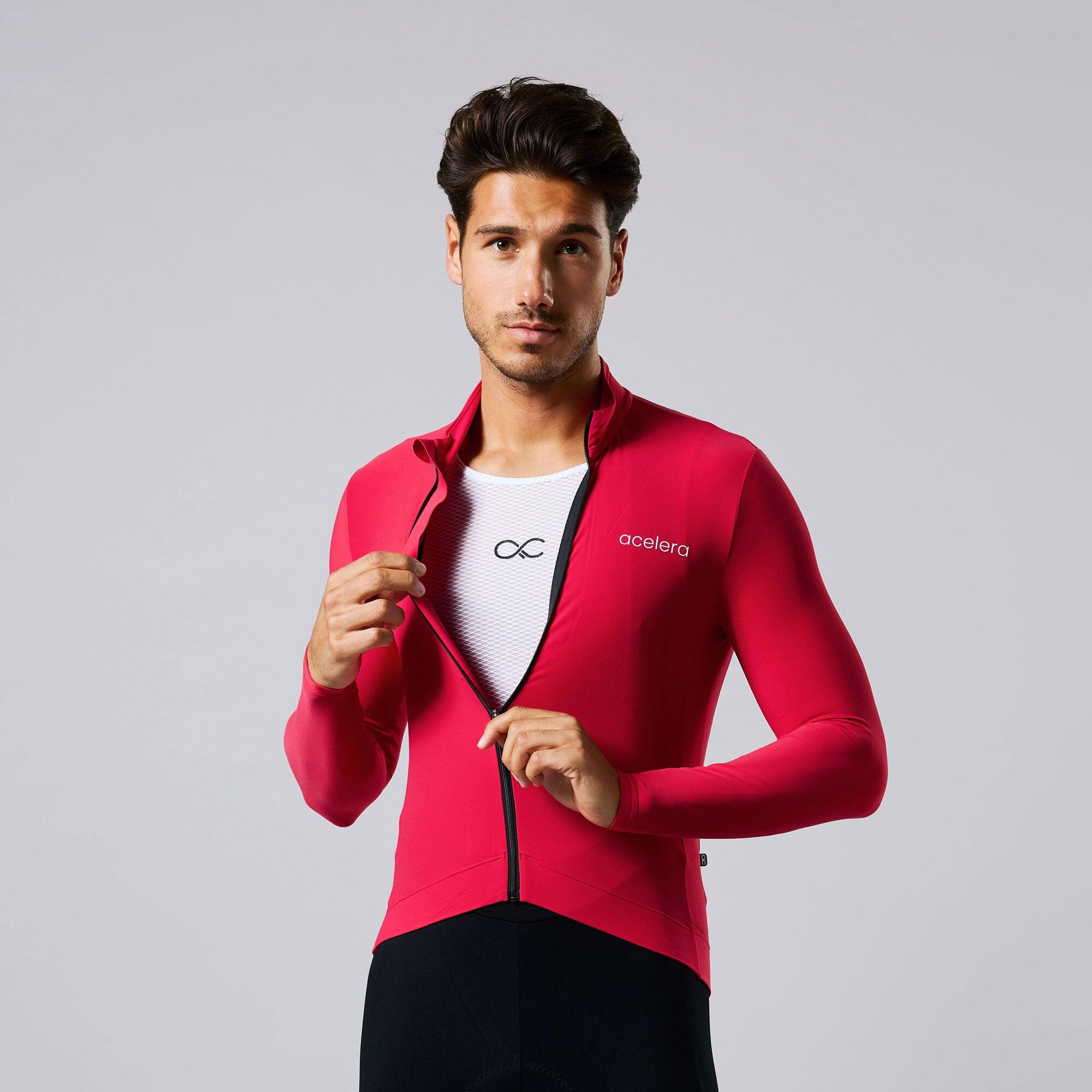 Professional Hombre Maillot ciclismo manga larga cálido 3/7
