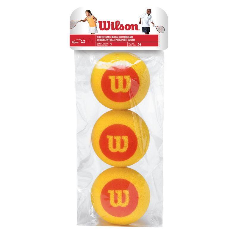 Wilson - Lot De 3 Balles De Tennis Wilson En Mousse Starter Tour - Balle De Tennis - Jaune - Taille Unique - Decathlon