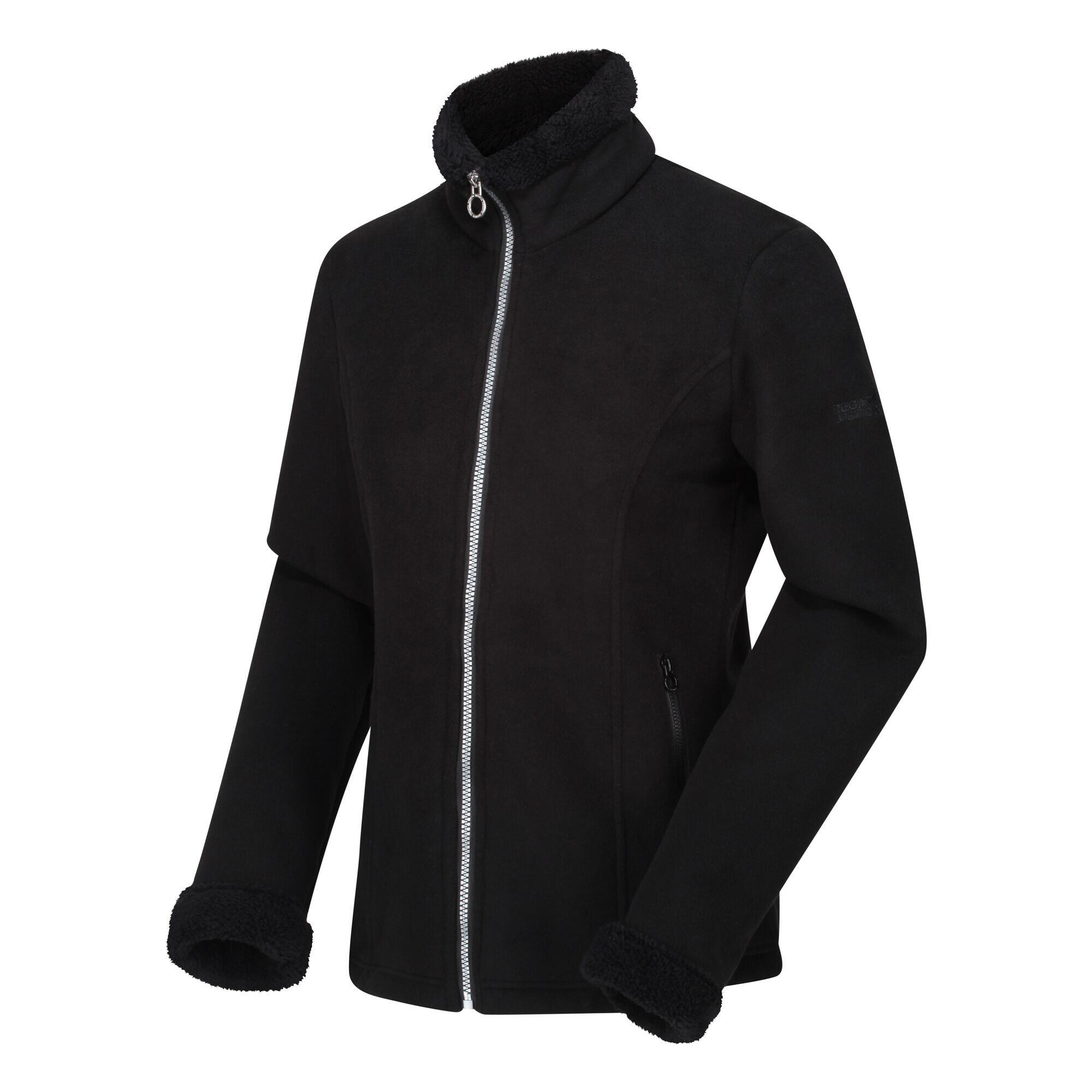 Womens/Ladies Brandall Heavyweight Fleece Jacket (Black) 3/5