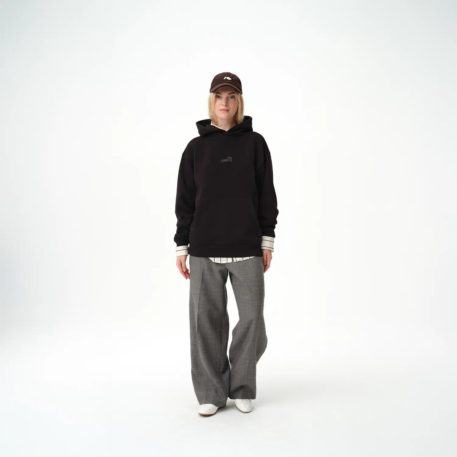 Kubota Bluza Z Kapturem Unisex Statement Czarna 3/6