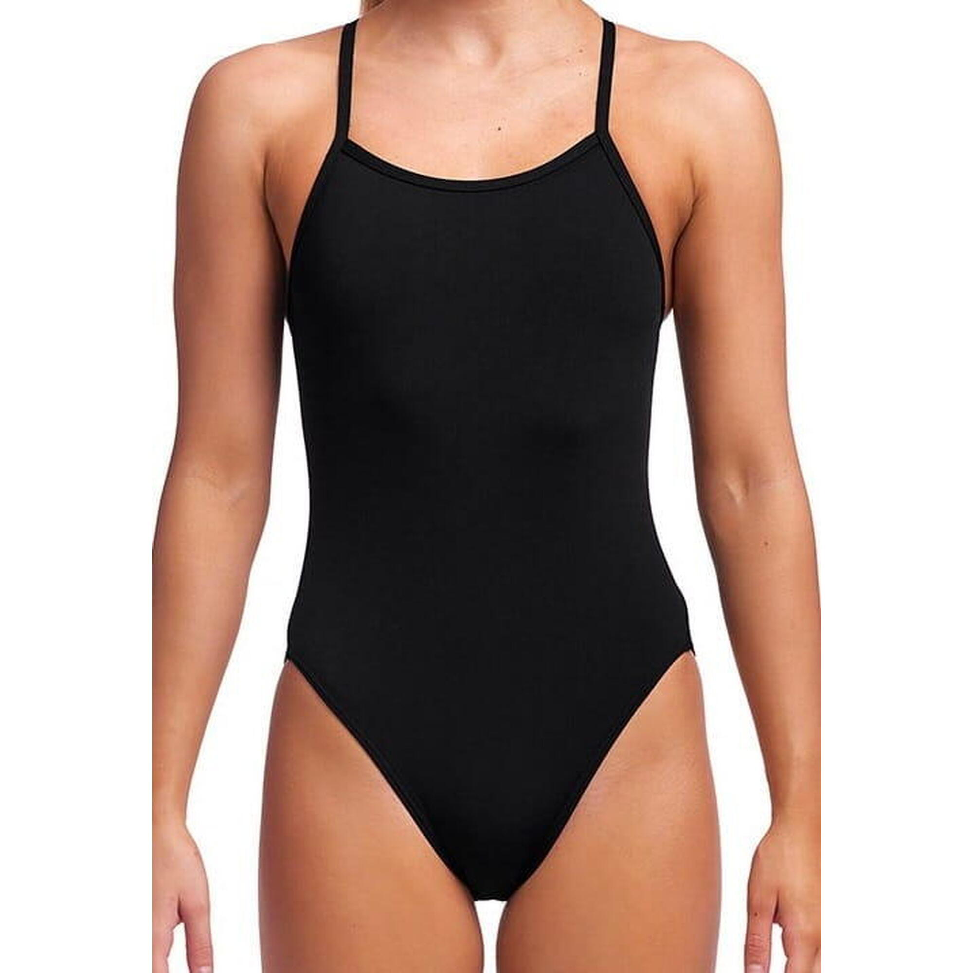 Dziewczęcy strój do pływania Funkita STILL BLACK - single strap 14 (DE 164-176)